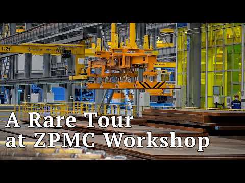 A workshop tour at China's ZPMC, the world's leading port machinery maker and a US target