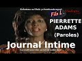 Pierrette adams  journal intime paroles traduites en franais