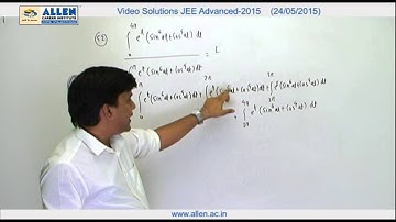 IIT-JEE Advanced 2015 Video Solution by ALLEN – Maths (Paper-2) Q. No. 52 (Paper Code-6)
