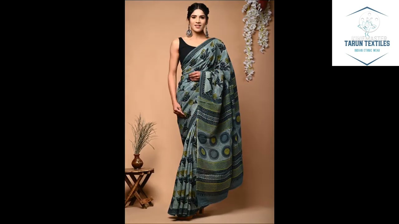 block printed chanderi silk sarees