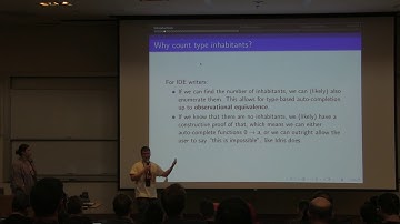 Emily Pillmore, Alexander Konovalov- Isomorphic Reasoning: Counting with Types Part 1- λC 2019