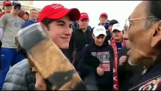 MAGA Hat High Schoolers mocking Native American Vietnam Vet FULL VIDEO