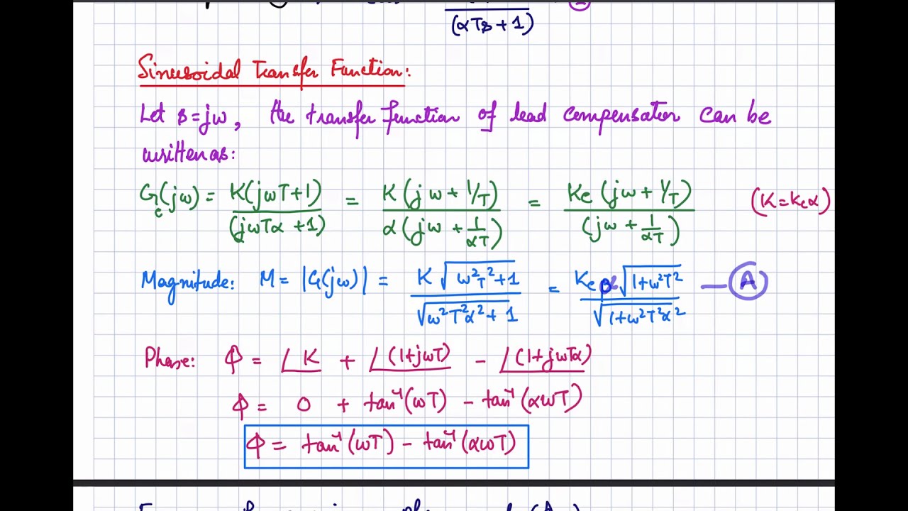 68. Lead Compensator -- Frequency Response Techniques