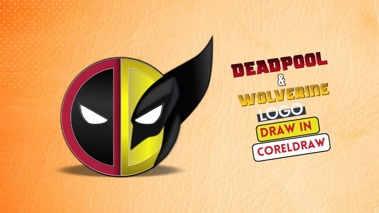 How To Draw Deadpool & Wolverine Logo🔴🟡 - YouTube