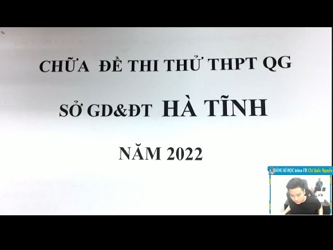 Video CHỮA ĐỀ THI THỬ THPTQG MÔN TOÁN - SỞ HÀ TĨNH - NĂM... - youtube
