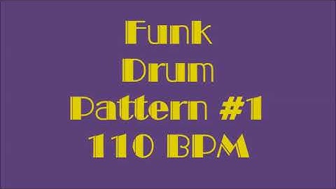 Drum Loops for Practice Funk Drum Pattern #1 110bpm