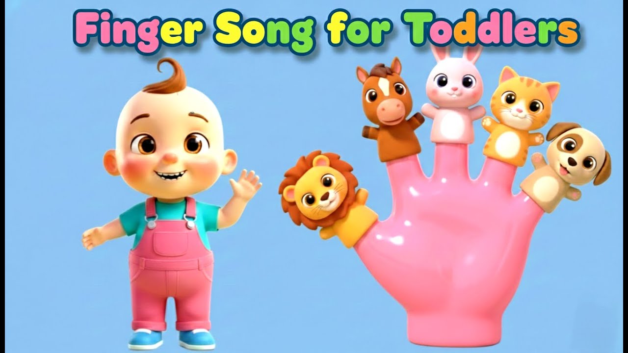 Animal Finger Song for Toddlers | Learn Animals & Actions🦁🐴🐰| Kids Learning Songs