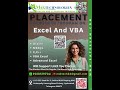 VBA Excel coaching institutes in Bhimavaram | Eluru | Tadepalligudem | Valluru | Kukatpally