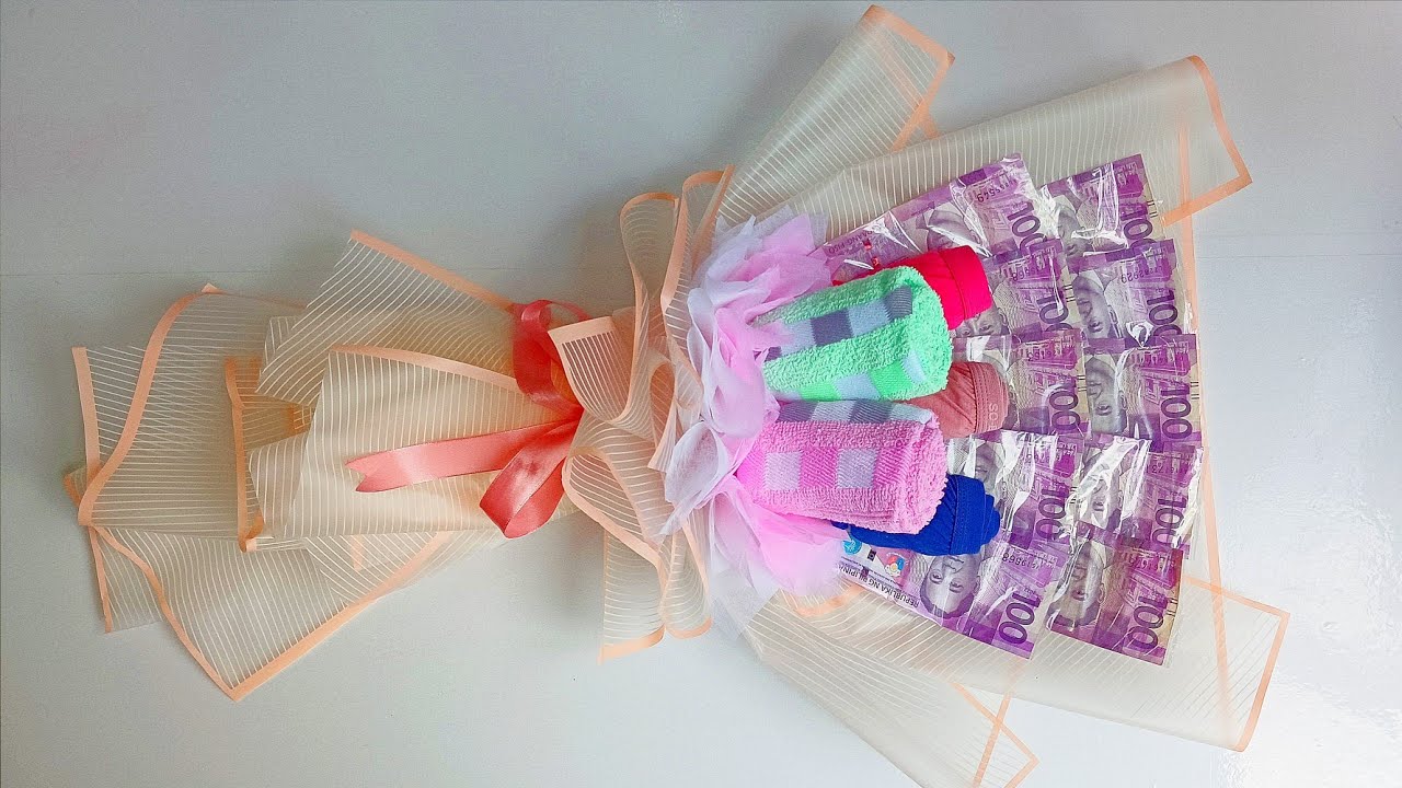 DIY MONEY BOUQUET + FACETOWEL + UNDERWEAR DIY GIFT IDEAS