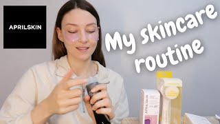 How I maintain a bare face glow ✨ | Vegan Skincare routine with APRILSKIN