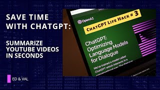 Save Time with ChatGPT: Summarize YouTube Videos in Seconds || ChatGPT Life Hack #3