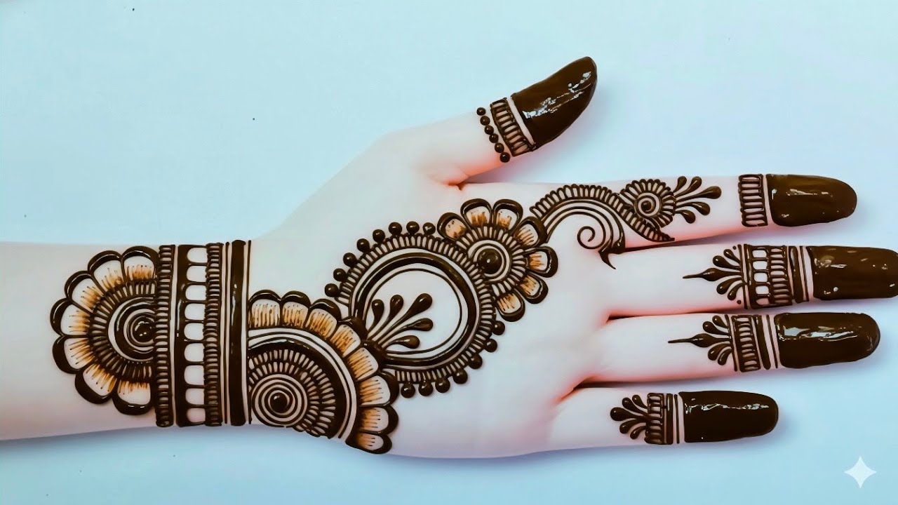 Very Simple Easy Front Hand Mehndi Design । Mehndi ka Design । Latest Trending Mehndi Design । 