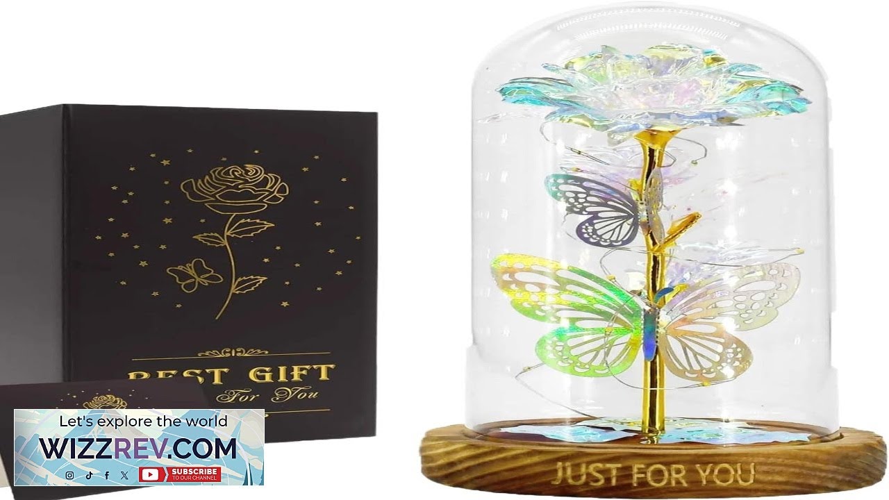 Valentines Romantic Artificial Lighted Flower Glass Rose Elegant Decorative eBay