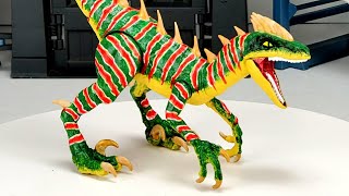 CUSTOM MATTEL VELOCIRAPTOR LEVEL 40 | GLOW IN THE DARK | OB TOYS JURASSIC WORLD TOY DINOSAUR REPAINT screenshot 5