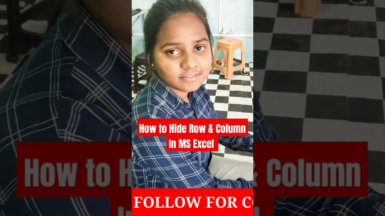 Excel में row और column के data को hide कैसे करें?|How to hide and show ...