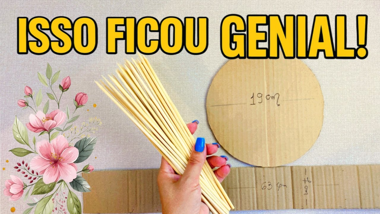 IDEIA FANTÁSTICA COM PAPELÃO E PALITOS DE CHURRASCO FAÇA VOCÊ MESMO #viral #compartilhe #diy
