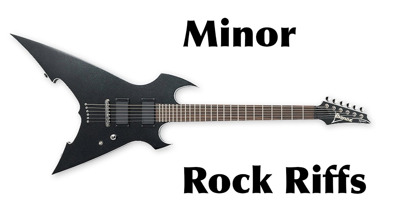 MInor rock riffs with TAB - YouTube