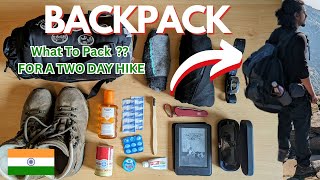 Your packing essentials for a two day hike! Quick guide!