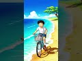 BOY AND CYCLE#BoyOnBike #SeasideRide #Determination #Willpower #ChasingDreams #Motivation #Success