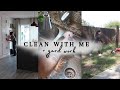 Messy house clean with me + yard work
