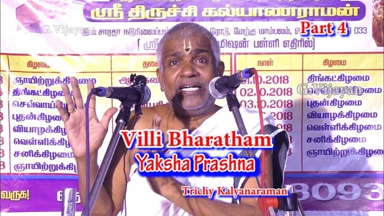 தர்மராஜின் கேள்விகளுக்கு யுதிஷ்டிரர் பதில்கள்  | Yaksha Prashna |  யக்ஷப்ரச்னம், Trichy Kalyanaraman