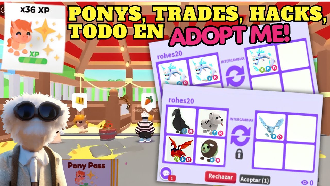 Python Adoptme Consigo MUCHA EXPERIENCIA en el pony pass😱| Mi rutina en ADOPTME ...