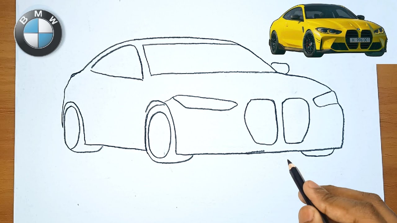Рисунок автомобиля BMW | (Легко и просто) 🔥 Нарисуйте BMW за 5 минут 🔥