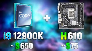 i9 12900K on Cheapest H610 Motherboard (Compared with Z690)