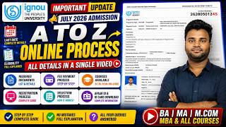 ignou admission online apply july 2026 session . how to apply july session ignou admission 2026 .
