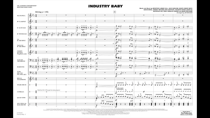 Industry Baby arranged by Jay Bocook