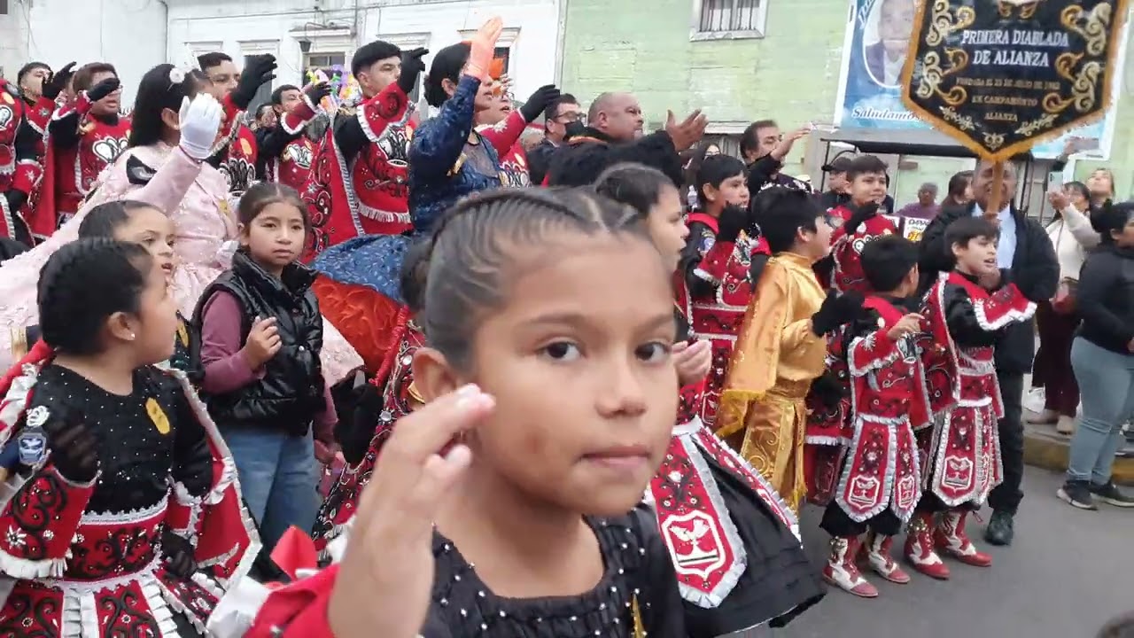 primera diablada de alianza .. octava 2024 plaza arica