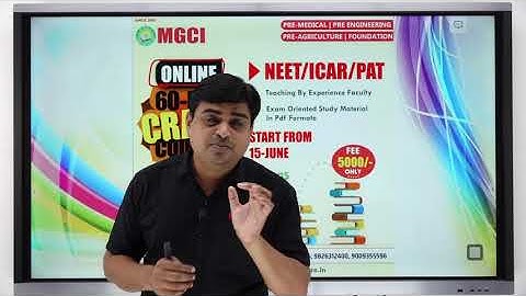 Exclusive Online Crash Course for NEET/ICAR/PAT :: MGCI INDORE :: Arvind Sharma Sir