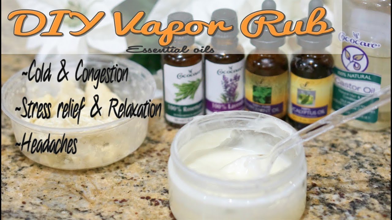 DIY 100% NATURAL VAPOR RUB: COLD & CONGESTION | STRESS RELIEF & RELAXATION W/ESSENTIAL OILS