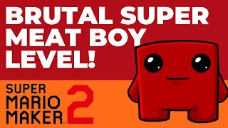 Super Mario Boy - Super Meat Boy Level in Super Mario Maker 2 (Level Showcase)