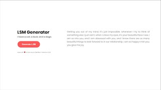 LSM Generator | Long Sweet Messages | A Valentine's Day Coding Project screenshot 3