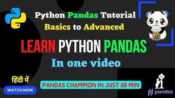 Python Pandas Tutorial for Beginner | Complete Python Pandas Data Science Tutorial | In Hindi