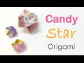 Easy☺︎ Origami Paper Candy Star Ball Decor Tutorial - Origami Kawaii〔#158〕