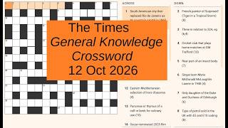 Details The Times weekly General Knowledge Crossword (No 359) Guide