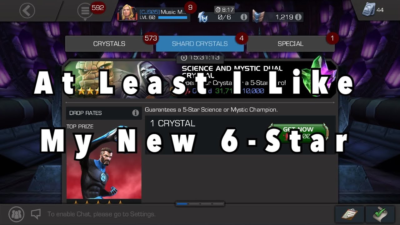 Opening One 6 Star and Three Science/Mystic Dual 5 Star Crystals In Opening One 6 Star and Three Science/Mystic Dual 5 Star Crystals In