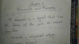 Sinusoids and Phasors