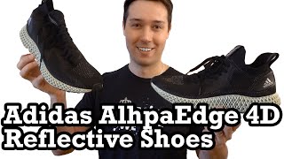 Adidas AlphaEdge 4D Reflective Shoes Unboxing Review Impression Night Run 3D Print Core Black