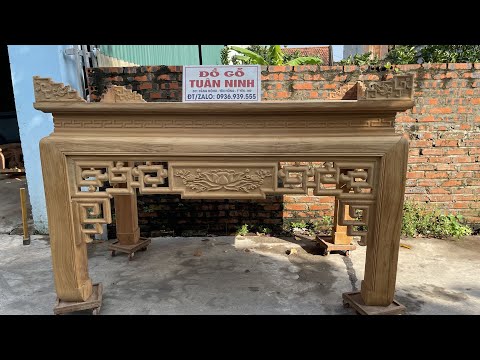 Video Án gian thờ gỗ gụ chân 12 đẹp và đơn giản dễ lau chùi... - youtube