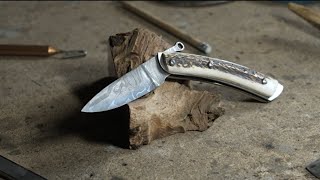 Tutoriel fabrication couteau damascus piémontais avec une meuleuse d'angle et les abrasifs Norton