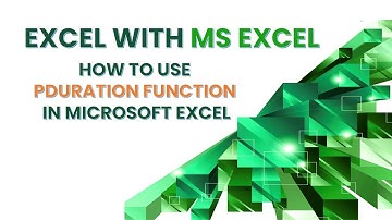 How to use the PDURATION Function in Excel