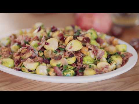 Clodagh McKenna's Brussel Sprouts with cranberries, pancetta and chestnuts