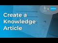 Create a Knowledge Article in Salesforce #admin #tips
