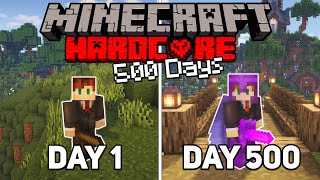 I Survived 500 Days in HARDCORE Minecraft...Here's What I Did..