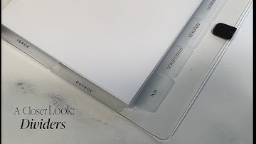 A Closer Look: Dividers | Cloth & Paper