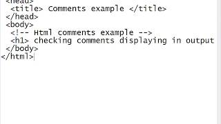 HTML Comments,HTML Basics Tutorial Part 11