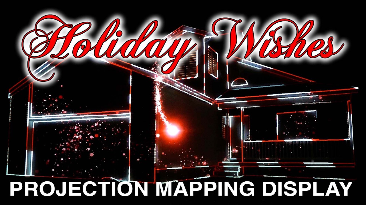 Holiday Wishes Christmas House Projection Mapping Video